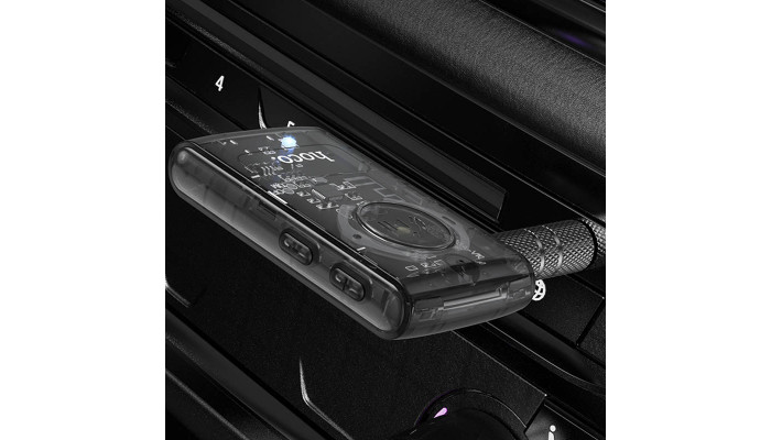 Bluetooth аудио ресивер Hoco E66 Transparent discovery edition Jazz black - фото