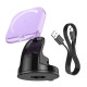 Автотримач з БЗП Hoco HW18 Crystal (center console) Romantic purple - фото