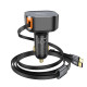 Автомобильное зарядное устройство Hoco NZ13 Clever PD30W with telescopic cable Type-C to Lightning Black - фото