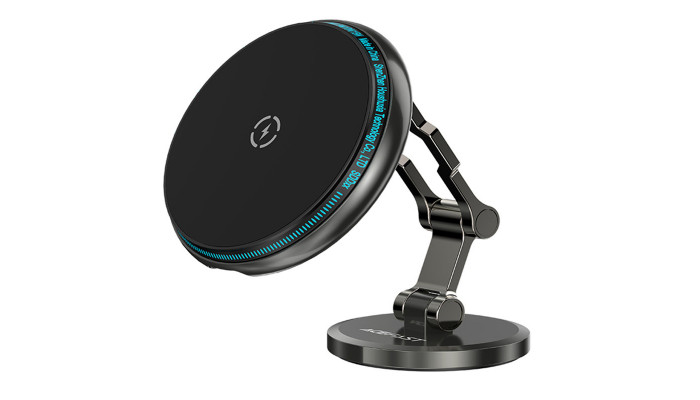 Автотримач з БЗП Acefast D30 Magnetic Wireless Charging Black - фото