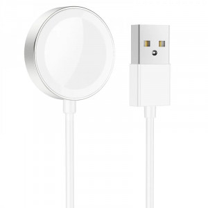 Беспроводное зарядное устройство Hoco CW39 Wireless charger for iWatch (USB) White