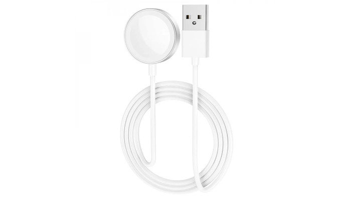 Беспроводное зарядное устройство Hoco CW39 Wireless charger for iWatch (USB) White - фото