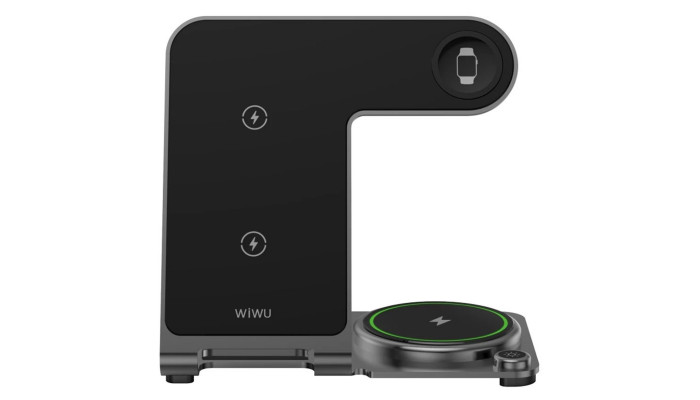 Беспроводное зарядное устройство WIWU Wi-W005 3 in 1 wireless charger Black - фото