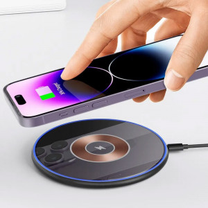 Беспроводное зарядное устройство WIWU Wi-W013 15W wireless charger Black