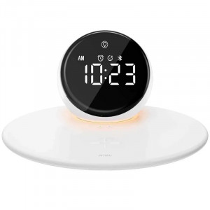 Беспроводное зарядное устройство WIWU Wi-W017 15W Wireless Charger+Digital Alarm+Bluetooth Speaker White