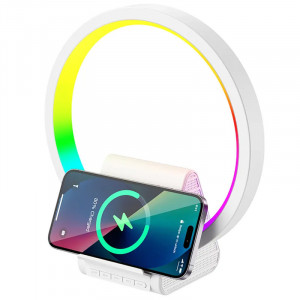 Беспроводное зарядное устройство WIWU Wi-W021 2 in 1 Wireless Charger+Bluetooth Speaker White