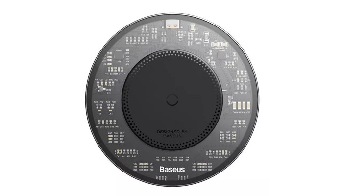 Беспроводное зарядное устройство Baseus Simple 2 15W + Type-C to Type-C 24W (1m) (CCJJ050001) Black - фото