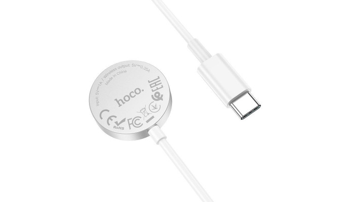 Беспроводное зарядное устройство Hoco CW39C Wireless charger for iWatch (Type-C) White - фото