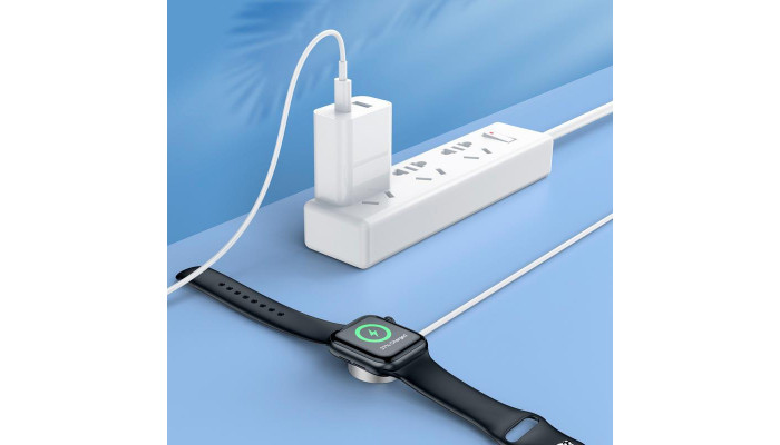 Беспроводное зарядное устройство Hoco CW39C Wireless charger for iWatch (Type-C) White - фото