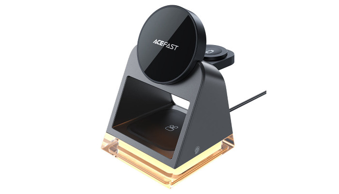 Беспроводное зарядное устройство Acefast E17 desktop 3-in-1 Black - фото
