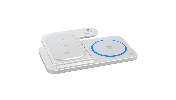 БЗП WIWU Wi-W020 3 in 1 wireless charger White - фото