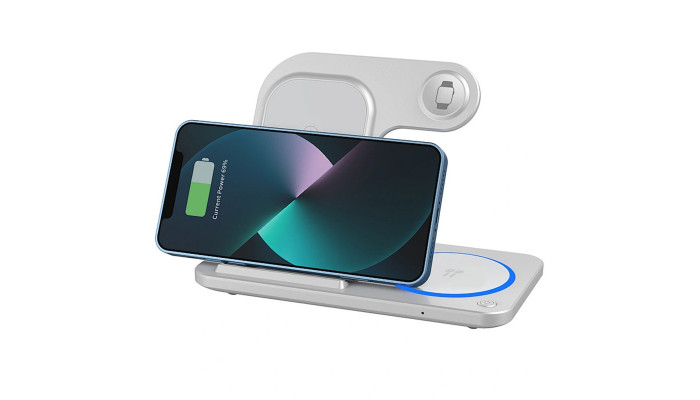 БЗП WIWU Wi-W020 3 in 1 wireless charger White - фото