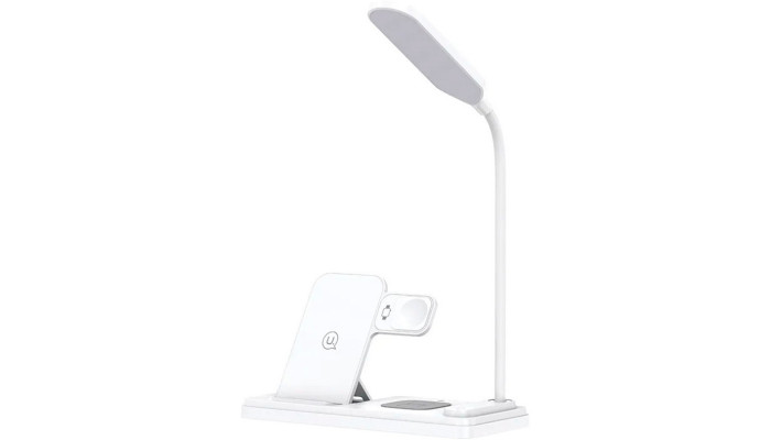 Беспроводное зарядное устройство Usams US-CD195 15W 4in1 Wireless Charging Holder With Table Lamp White - фото