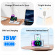 Беспроводное зарядное устройство Usams US-CD195 15W 4in1 Wireless Charging Holder With Table Lamp White - фото