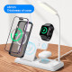 БЗП Usams US-CD195 15W 4in1 Wireless Charging Holder With Table Lamp White - фото