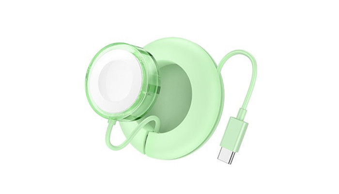 Беспроводное зарядное устройство Hoco CW51 Wireless charger for iWatch Green - фото