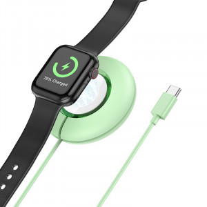 Беспроводное зарядное устройство Hoco CW51 Wireless charger for iWatch Green