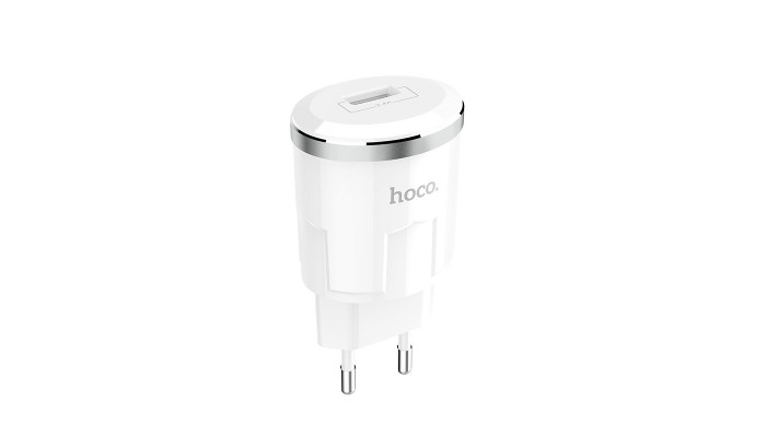 Сетевое зарядное устройство (зарядка) Hoco C37A 2.4A 1USB white - фото