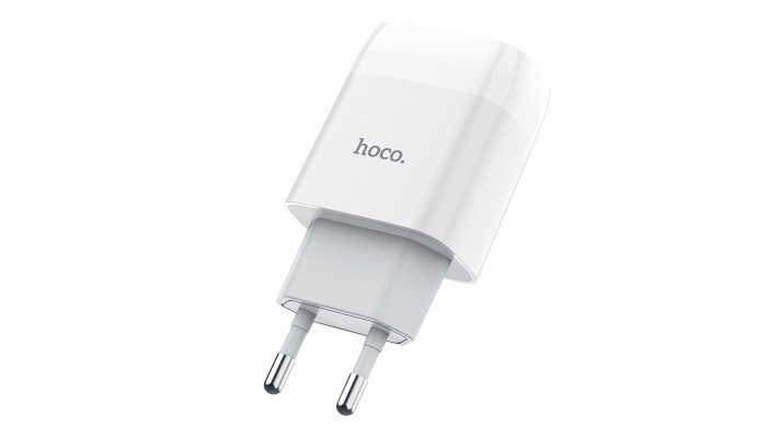 Мережевий зарядний пристрій (зарядка) Hoco C73A (2USB/2.4A) Білий - фото
