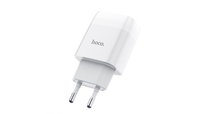 Мережевий зарядний пристрій (зарядка) Hoco C72A (1USB/2.1A) Білий - фото