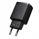 Мережевий зарядний пристрій (зарядка) Baseus Compact Quick Charger 20W QC+ PD (Type-C + 1USB) (CCXJ-B) Black