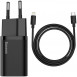Сетевое зарядное устройство (зарядка) Baseus Super Si Quick Charger 1C 20W + кабель Type-C to Lightning (TZCCSUP-B) Черный