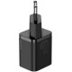 Сетевое зарядное устройство (зарядка) Baseus Super Si Quick Charger 1C 20W + кабель Type-C to Lightning (TZCCSUP-B) Черный - фото