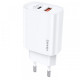 Мережевий зарядний пристрій (зарядка) Usams US-CC121 T35 QC3.0 + PD3.0 20W Білий - фото