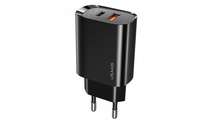 Сетевое зарядное устройство (зарядка) Usams US-CC121 T35 QC3.0 + PD3.0 20W Черный - фото