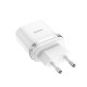Сетевое зарядное устройство (зарядка) Hoco C12 Charger + Cable (Micro) 2.4A 2USB Белый - фото
