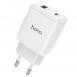 Сетевое зарядное устройство (зарядка) Hoco N5 Favor 20W PD+QC3.0 (1USB/1Type-C/3A) Белый