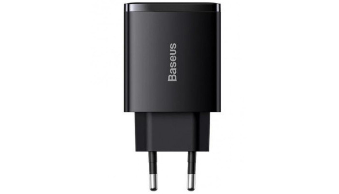 Мережевий зарядний пристрій (зарядка) Baseus Compact Quick Charger 30W QC+ PD (1Type-C + 2USB) (CCXJ-E) Чорний - фото