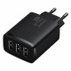 Сетевое зарядное устройство (зарядка) Baseus Compact 17W (3USB) (CCXJ02) Черный - фото