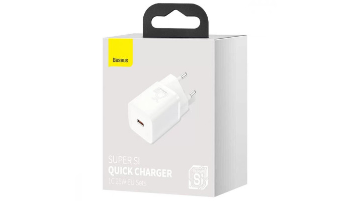 Сетевое зарядное устройство (зарядка) Baseus Super Si Quick Charger 1C 25W (CCSP) Белый - фото