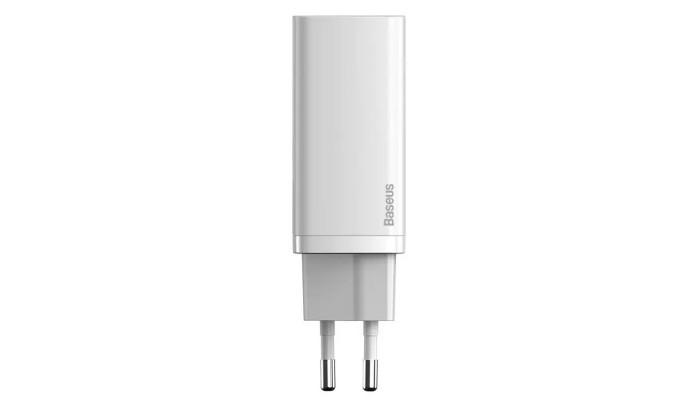 Сетевое зарядное устройство (зарядка) Baseus GaN2 Lite QC (Type-C/USB 65W) (CCGAN2L-B01) Белый - фото