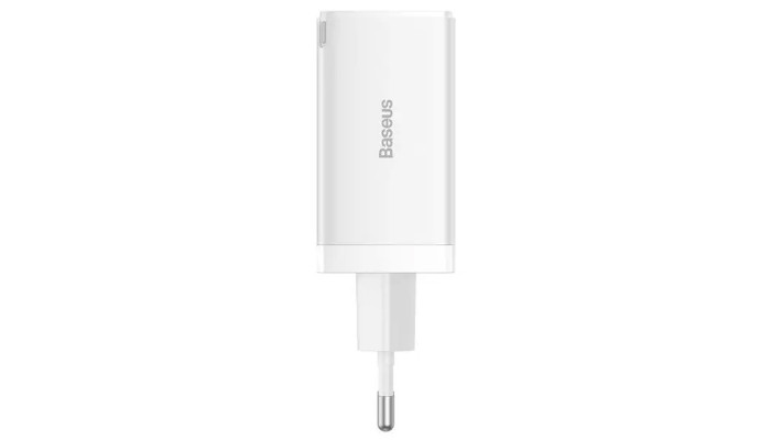 Мережевий зарядний пристрій (зарядка) Baseus GaN5 Pro 65W 2Type-C+USB 100W EU (CCGP12020) White - фото