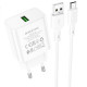 Мережевий зарядний пристрій (зарядка) Borofone BA72A Spring QC3.0 USB to Type-C White - фото