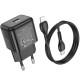 Сетевое зарядное устройство (зарядка) Hoco N32 Glory PD30W Type-C to Lightning Black - фото