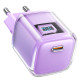 Мережевий зарядний пристрій (зарядка) Acefast A53 Sparkling series PD30W GaN (USB-C) Alfalfa purple - фото