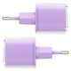 Сетевое зарядное устройство (зарядка) Acefast A53 Sparkling series PD30W GaN (USB-C) Alfalfa purple - фото