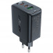 Мережевий зарядний пристрій (зарядка) Acefast A41 PD65W GaN (2*USB-C+USB-A) Black