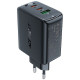Сетевое зарядное устройство (зарядка) Acefast A41 PD65W GaN (2*USB-C+USB-A) Black - фото