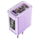 Сетевое зарядное устройство (зарядка) Acefast A45 Exploration series PD65W GaN (2*USB-C+USB-A) Purple alfalfa - фото