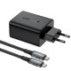 Мережевий зарядний пристрій (зарядка) Acefast A17 65W GaN multi-function HUB + кабель Type-C to Type-C Black - фото