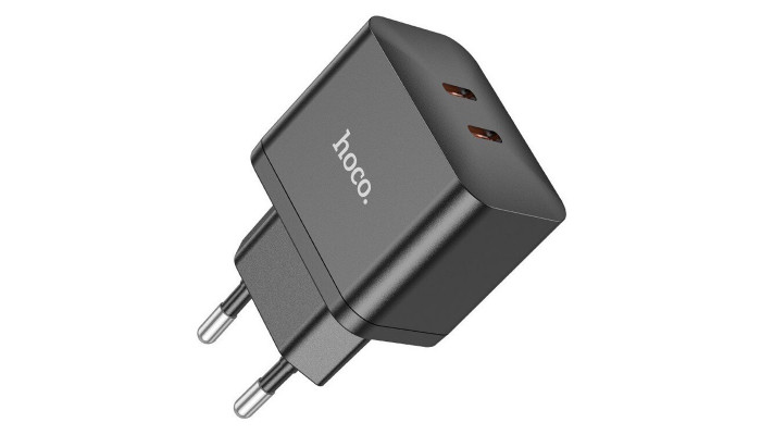 Сетевое зарядное устройство (зарядка) Hoco N29 PD35W (2Type-C) Black - фото
