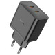 Мережевий зарядний пристрій (зарядка) Hoco N35 Streamer PD45W (2C) Black - фото