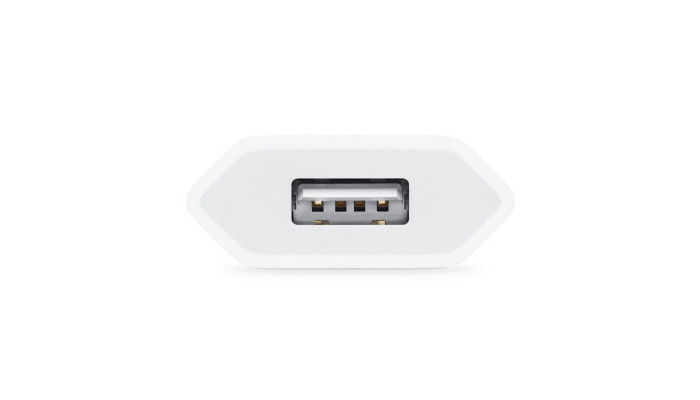 Сетевое зарядное устройство (зарядка) 5W USB-A Power Adapter for Apple (AAA) (box) White - фото