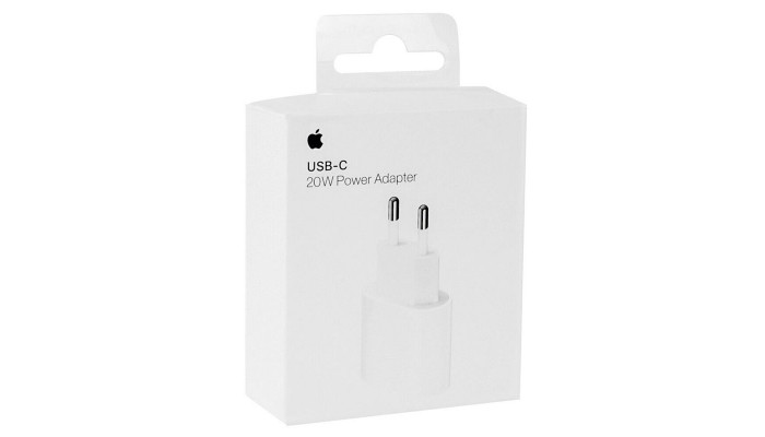 Сетевое зарядное устройство (зарядка) 20W USB-C Power Adapter for Apple (AAA) (box) White - фото