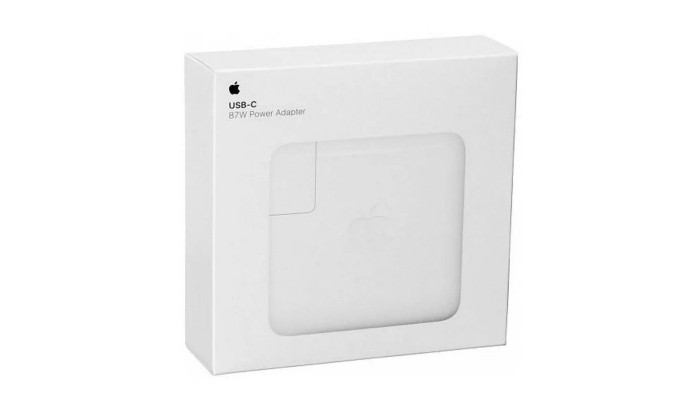 Мережевий зарядний пристрій (зарядка) 87W USB-C Power Adapter for Apple (AAA) (box) White - фото