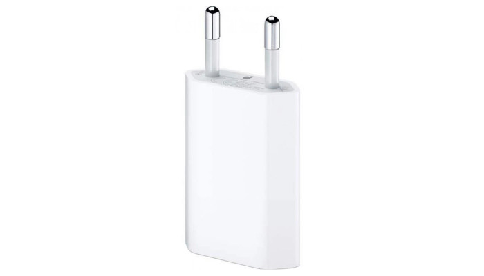 Мережевий зарядний пристрій (зарядка) 5W USB-A Power Adapter for Apple (AAA) (no box) White - фото